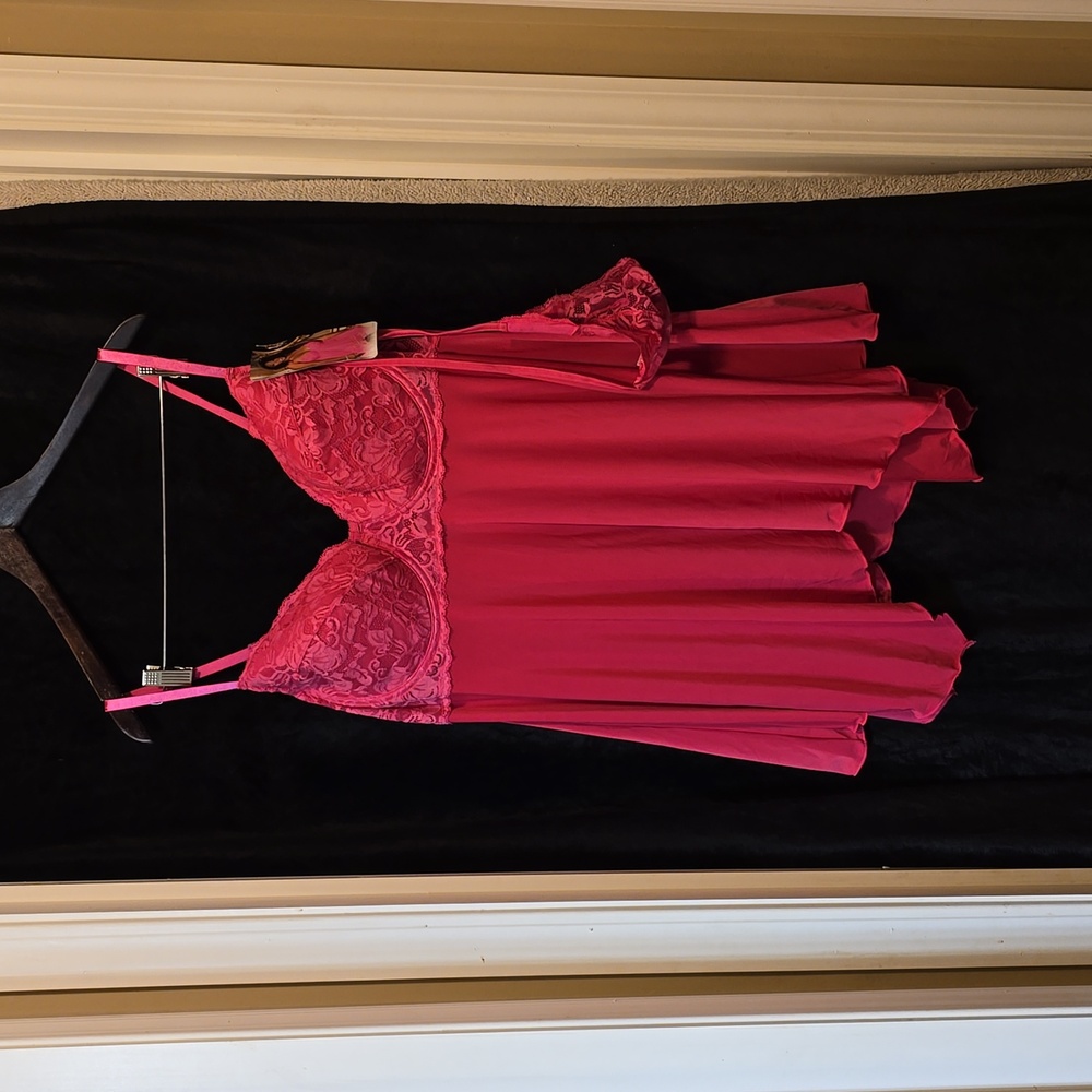 NEW Intimate Attitudes Shirley of Hollywood Sexy Lingerie Size 3x Pink Microknit